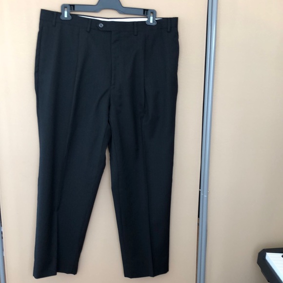 CHAPS  2 Piece Suit Pinstripe 100% Wool Dark Blue - Picture 8 of 14